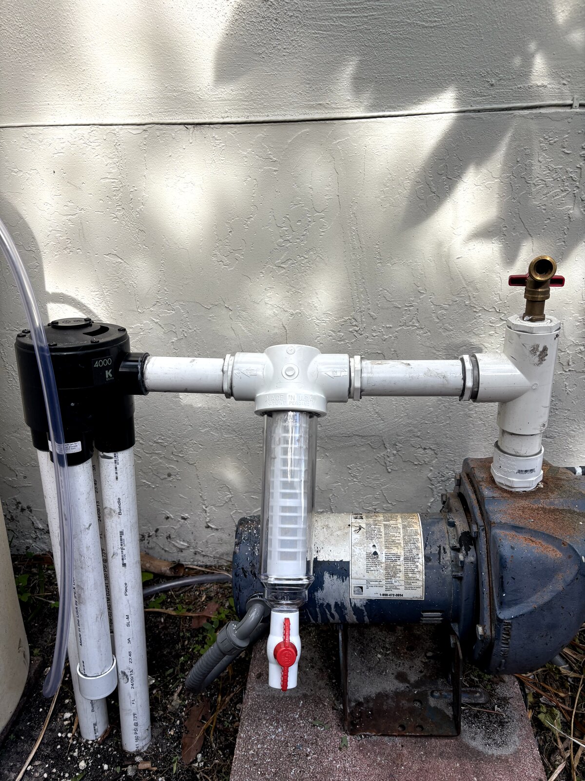 new clean pump filter and manifold installed on a residential irrigation system in Miami