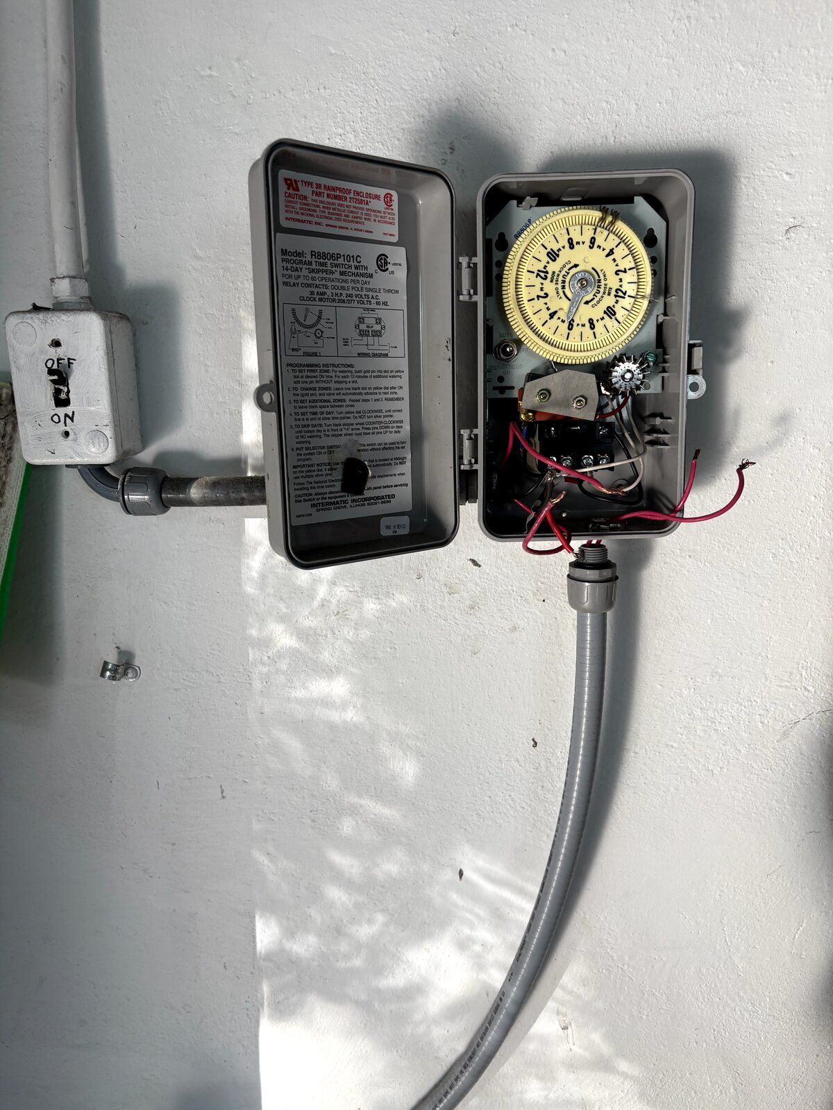 old mechanical irrigation timer R8806 repaired and upgraded in Miami